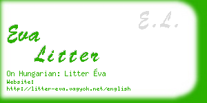 eva litter business card